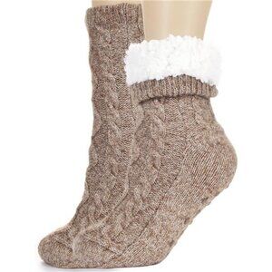 Slipper Socks for Women with Grippers Non Slip, Sherpa Lined Slipper Socks